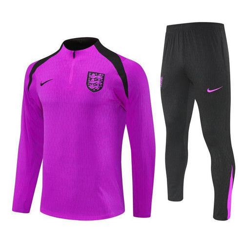 25/26 England Training Purple Kids Size Tracksuit from FootballPrestige.com - Premium Football Kits