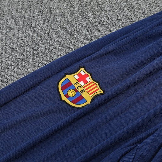 25/26 FC Barcelona Half Zip Training Blue/Purple Kids Size Tracksuit from FootballPrestige.com - Premium Football Kits