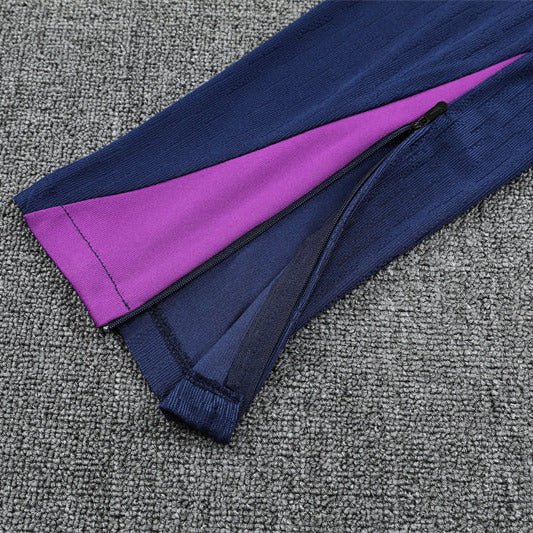 25/26 FC Barcelona Half Zip Training Blue/Purple Tracksuit from FootballPrestige.com - Premium Football Kits