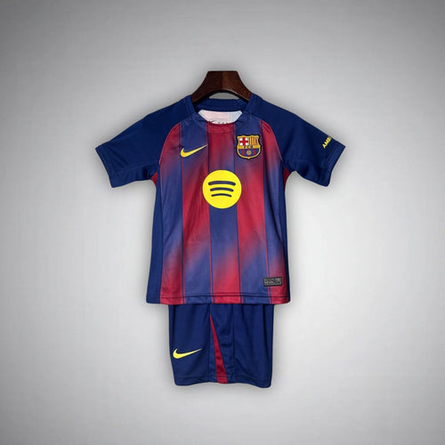 25/26 FC Barcelona Home Kids Size Kit from FootballPrestige.com - Premium Football Kits