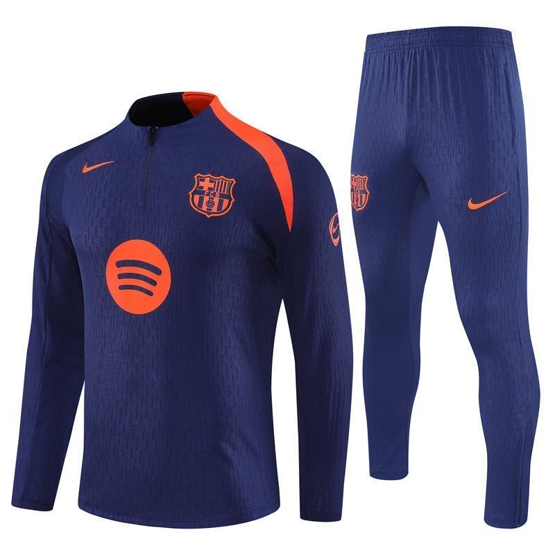25/26 FC Barcelona Training Blue/Orange Kids Size Tracksuit from FootballPrestige.com - Premium Football Kits