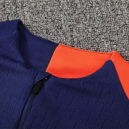 25/26 FC Barcelona Training Blue/Orange Kids Size Tracksuit from FootballPrestige.com - Premium Football Kits