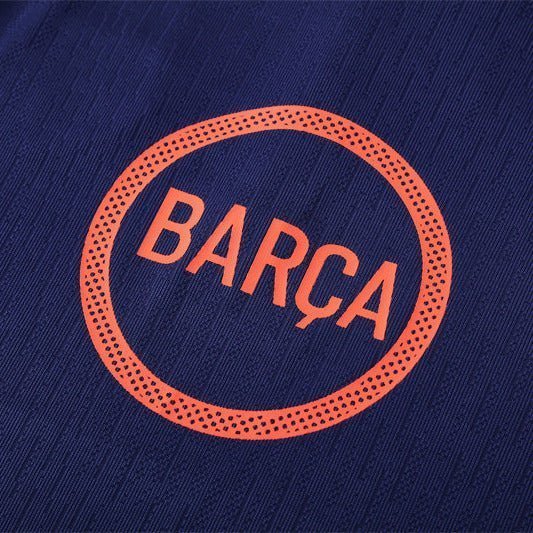 25/26 FC Barcelona Training Blue/Orange Tracksuit from FootballPrestige.com - Premium Football Kits