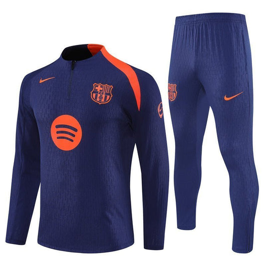 25/26 FC Barcelona Training Blue/Orange Tracksuit from FootballPrestige.com - Premium Football Kits