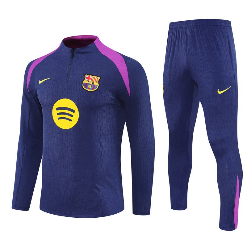 25/26 FC Barcelona Training Blue/Purple Kids Size Tracksuit from FootballPrestige.com - Premium Football Kits