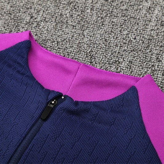 25/26 FC Barcelona Training Blue/Purple Kids Size Tracksuit from FootballPrestige.com - Premium Football Kits