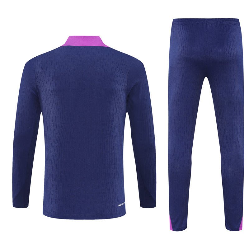 25/26 FC Barcelona Training Blue/Purple Kids Size Tracksuit from FootballPrestige.com - Premium Football Kits