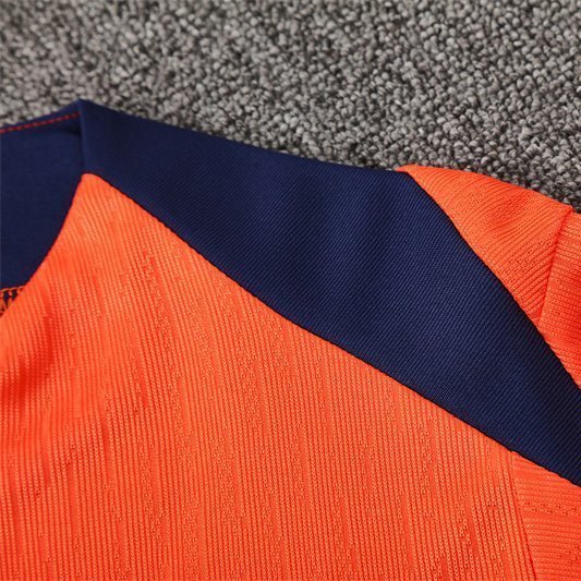 25/26 FC Barcelona Training Orange/Blue Kids Size Tracksuit from FootballPrestige.com - Premium Football Kits