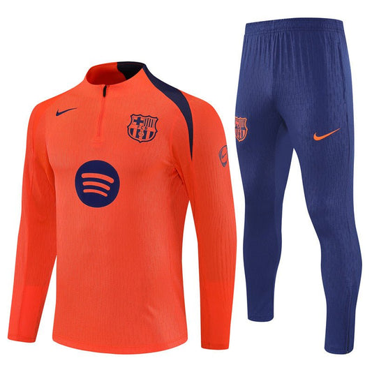 25/26 FC Barcelona Training Orange/Blue Kids Size Tracksuit from FootballPrestige.com - Premium Football Kits