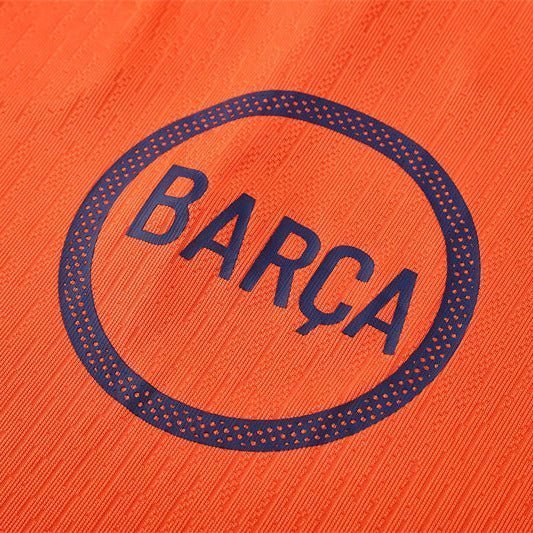 25/26 FC Barcelona Training Orange/Blue Tracksuit from FootballPrestige.com - Premium Football Kits