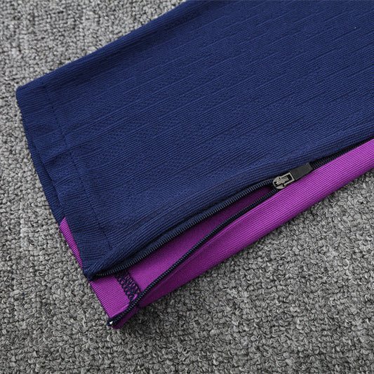 25/26 FC Barcelona Training Purple/Blue Tracksuit from FootballPrestige.com - Premium Football Kits