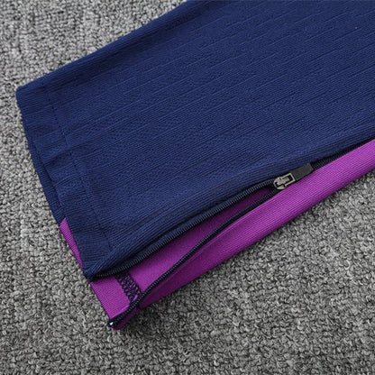 25/26 FC Barcelona Training Purple/Blue Tracksuit from FootballPrestige.com - Premium Football Kits