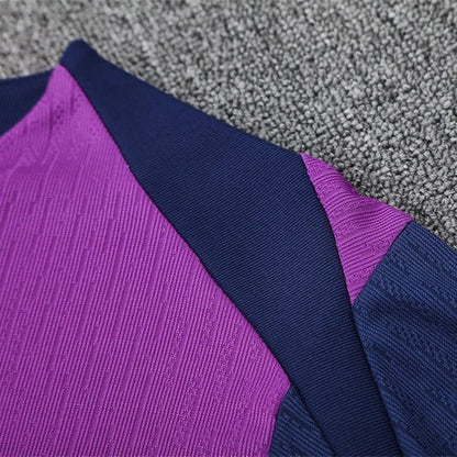 25/26 FC Barcelona Training Purple/Blue Tracksuit from FootballPrestige.com - Premium Football Kits