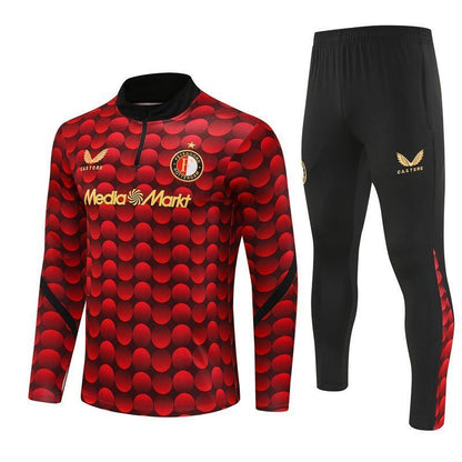 25/26 Feyenoord Pre - Match Home Kids Size Tracksuit from FootballPrestige.com - Premium Football Kits