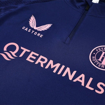 25/26 Feyenoord Training Blue Tracksuit from FootballPrestige.com - Premium Football Kits