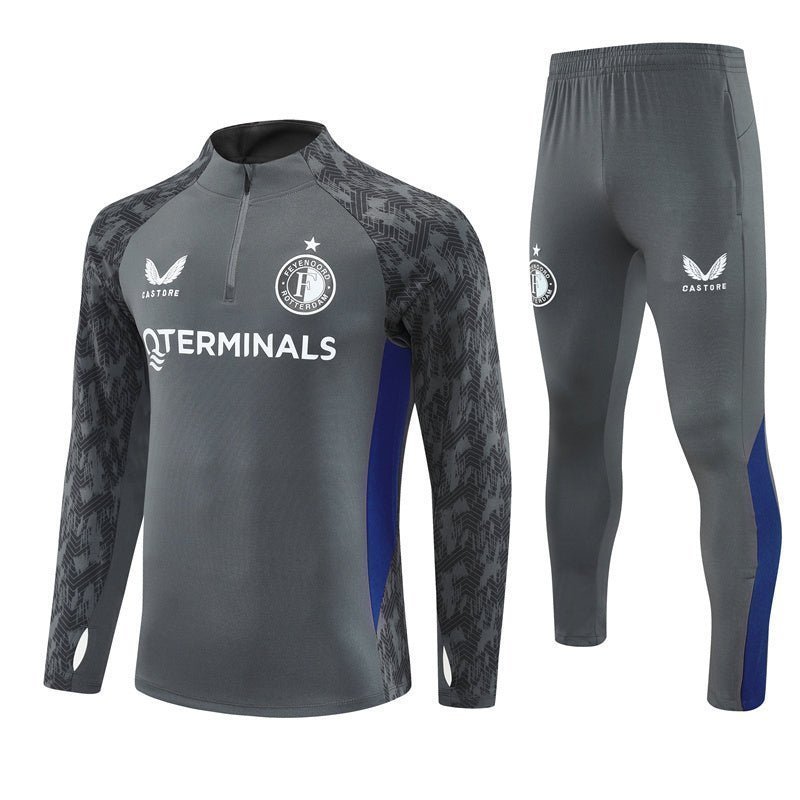 25/26 Feyenoord Training Grey Tracksuit from FootballPrestige.com - Premium Football Kits