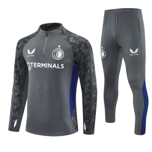 25/26 Feyenoord Training Grey Tracksuit from FootballPrestige.com - Premium Football Kits