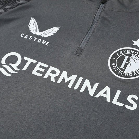 25/26 Feyenoord Training Grey Tracksuit from FootballPrestige.com - Premium Football Kits