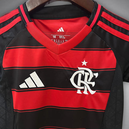25/26 Flamengo Home Kids Size Kit from FootballPrestige.com - Premium Football Kits