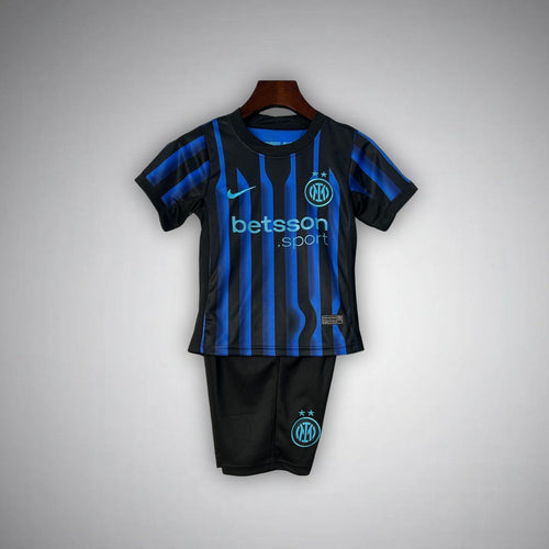 25/26 Inter Milan Home Kids Size Kit from FootballPrestige.com - Premium Football Kits