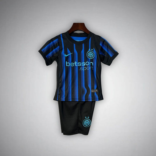 25/26 Inter Milan Home Kids Size Kit from FootballPrestige.com - Premium Football Kits
