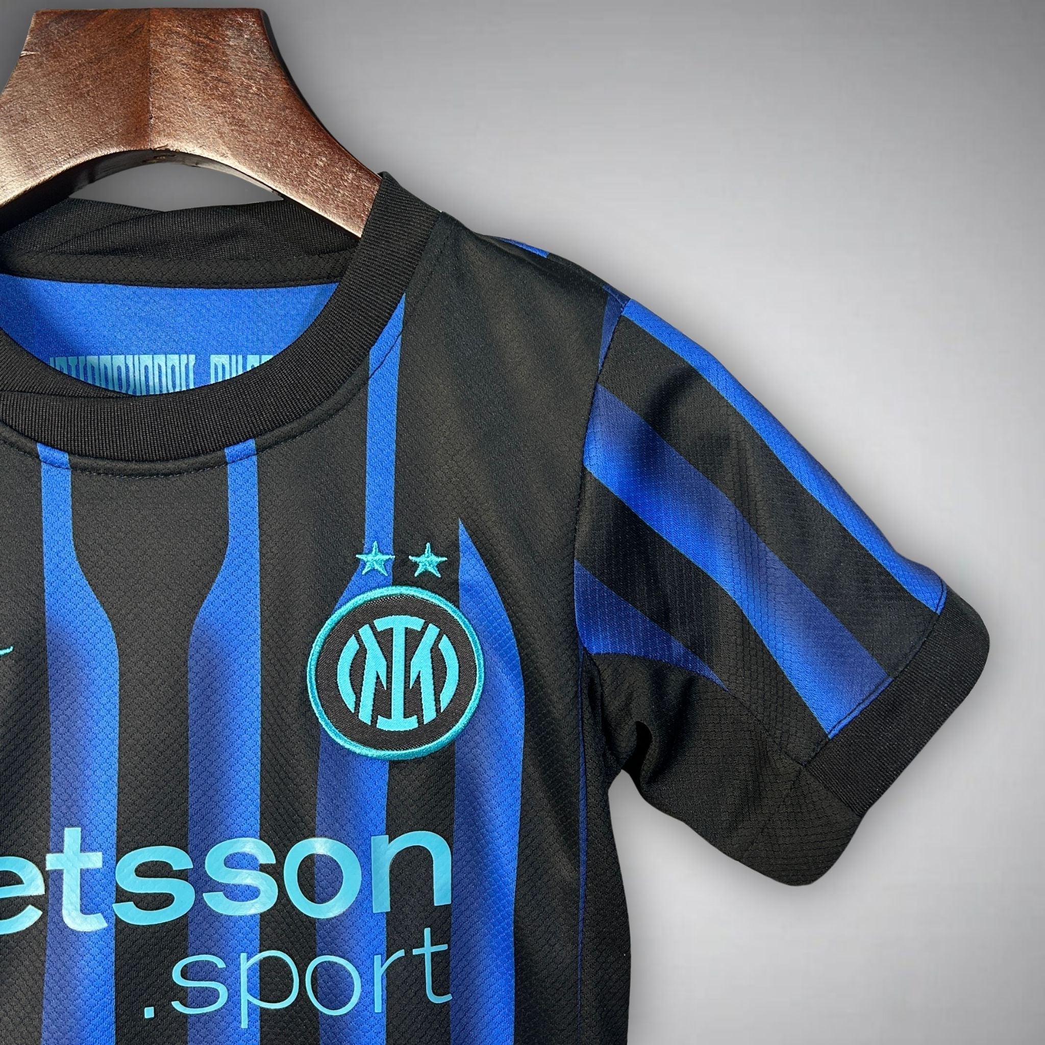 25/26 Inter Milan Home Kids Size Kit from FootballPrestige.com - Premium Football Kits