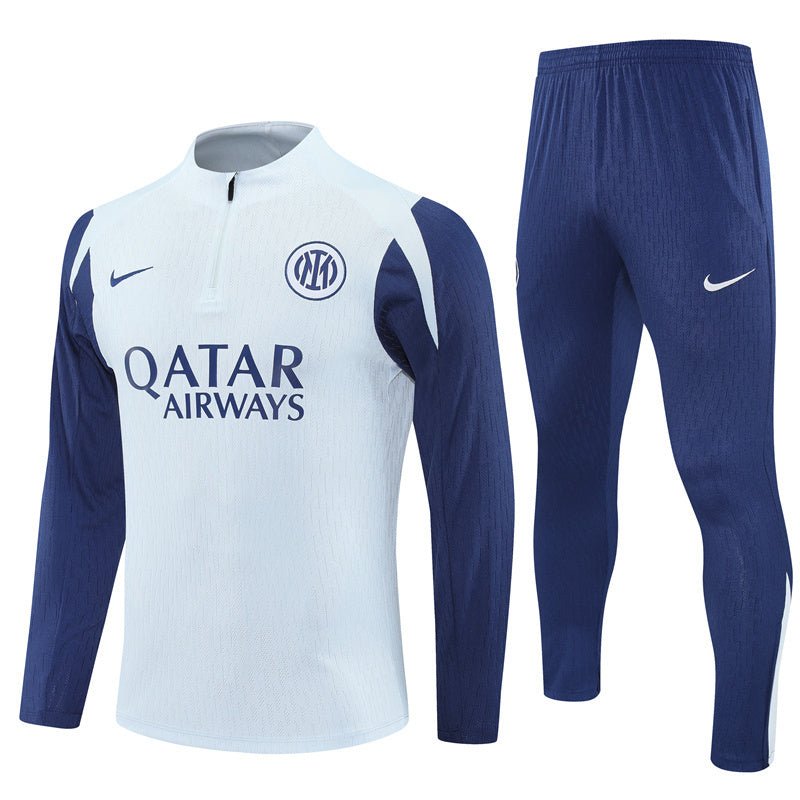 25/26 Inter Milan White Kids Size Tracksuit from FootballPrestige.com - Premium Football Kits