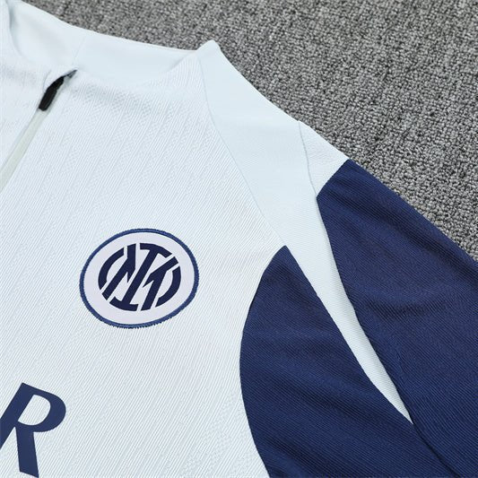 25/26 Inter Milan White Tracksuit from FootballPrestige.com - Premium Football Kits