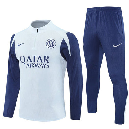 25/26 Inter Milan White Tracksuit from FootballPrestige.com - Premium Football Kits