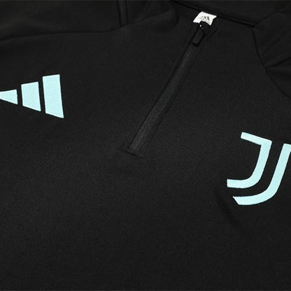 25/26 Juventus Training Black Kids Size Tracksuit from FootballPrestige.com - Premium Football Kits