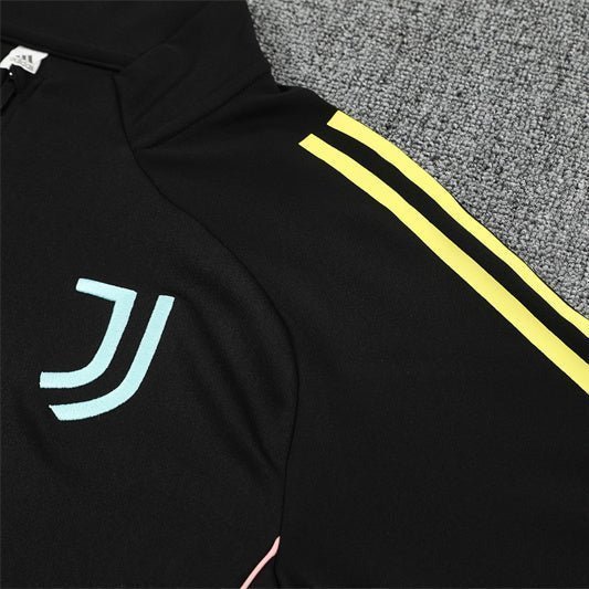 25/26 Juventus Training Black Tracksuit from FootballPrestige.com - Premium Football Kits