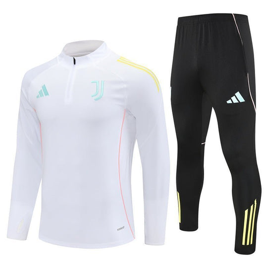 25/26 Juventus Training White Kids Size Tracksuit from FootballPrestige.com - Premium Football Kits