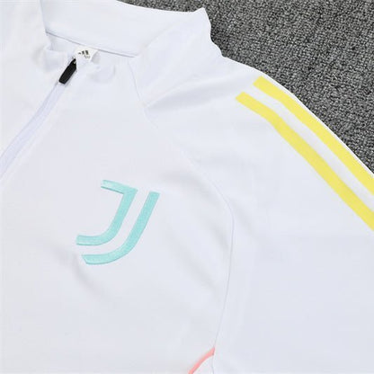 25/26 Juventus Training White Kids Size Tracksuit from FootballPrestige.com - Premium Football Kits