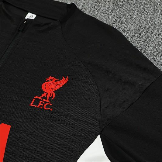 25/26 Liverpool Training Black Kids Size Tracksuit from FootballPrestige.com - Premium Football Kits