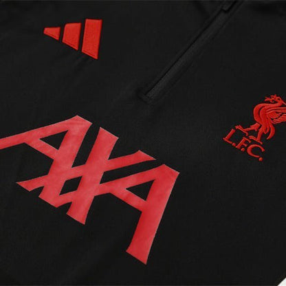 25/26 Liverpool Training Black Tracksuit from FootballPrestige.com - Premium Football Kits