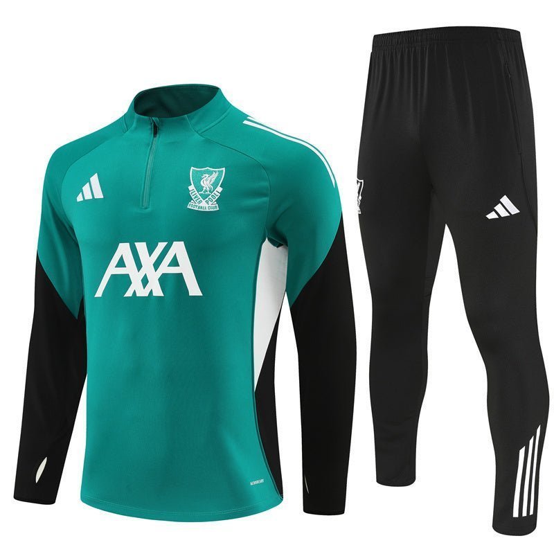 25/26 Liverpool Training Green Tracksuit from FootballPrestige.com - Premium Football Kits