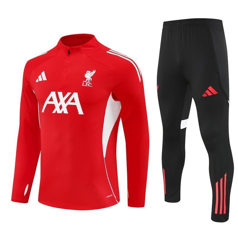 25/26 Liverpool Training Red Kids Size Tracksuit from FootballPrestige.com - Premium Football Kits
