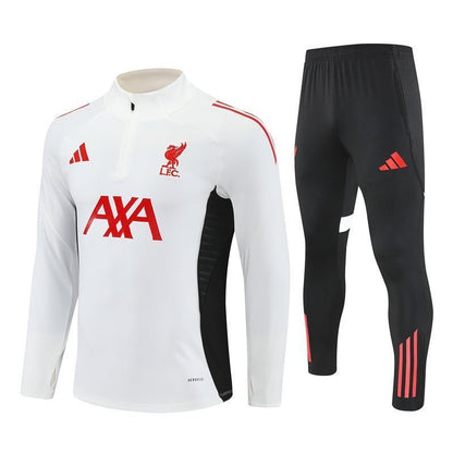 25/26 Liverpool Training White Tracksuit from FootballPrestige.com - Premium Football Kits