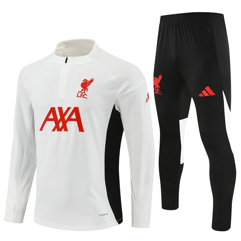 25/26 Liverpool Training White Tracksuit from FootballPrestige.com - Premium Football Kits