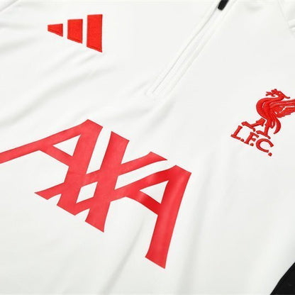 25/26 Liverpool Training White Tracksuit from FootballPrestige.com - Premium Football Kits