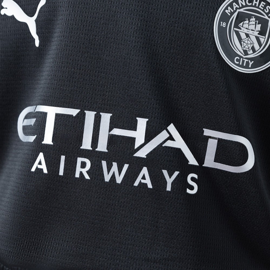 25/26 Manchester City Away Kids Size Kit from FootballPrestige.com - Premium Football Kits