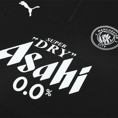 25/26 Manchester City x Asahi Black Tracksuit from FootballPrestige.com - Premium Football Kits