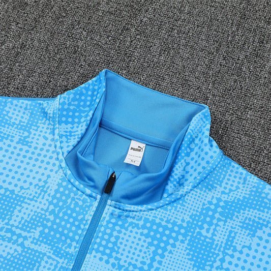 25/26 Manchester City x Asahi Blue Kids Size Tracksuit from FootballPrestige.com - Premium Football Kits