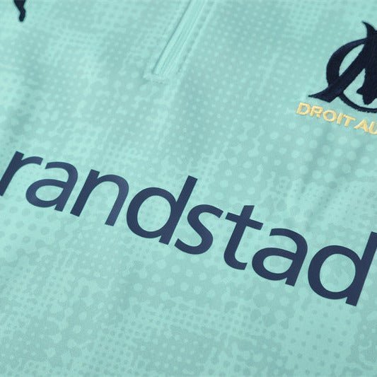 25/26 Marseille Training Mint Green Kids Size Tracksuit from FootballPrestige.com - Premium Football Kits