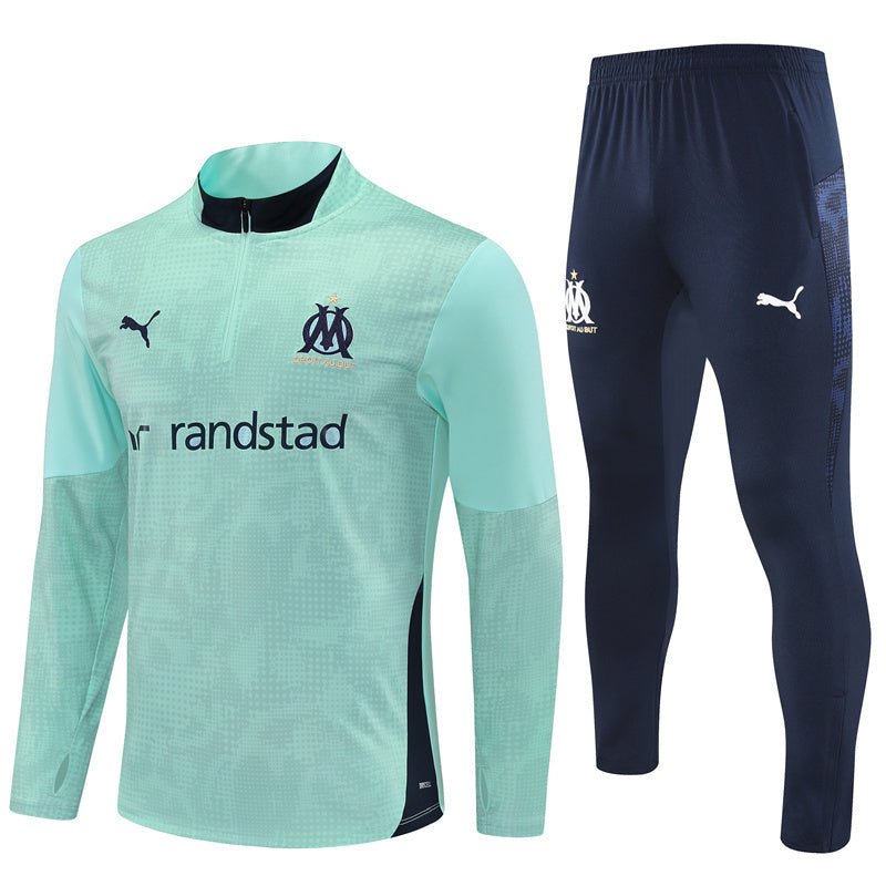 25/26 Marseille Training Mint Green Tracksuit from FootballPrestige.com - Premium Football Kits