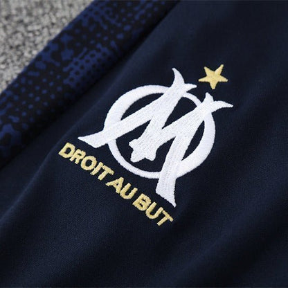25/26 Marseille Training Navy Blue Kids Size Tracksuit from FootballPrestige.com - Premium Football Kits