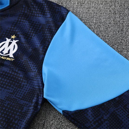 25/26 Marseille Training Navy Blue Kids Size Tracksuit from FootballPrestige.com - Premium Football Kits