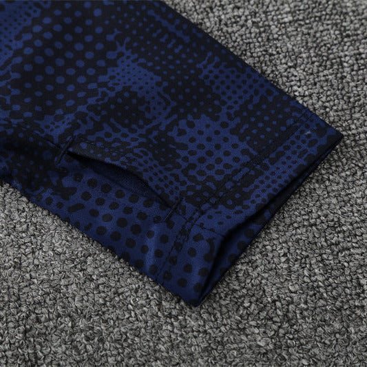25/26 Marseille Training Navy Blue Tracksuit from FootballPrestige.com - Premium Football Kits
