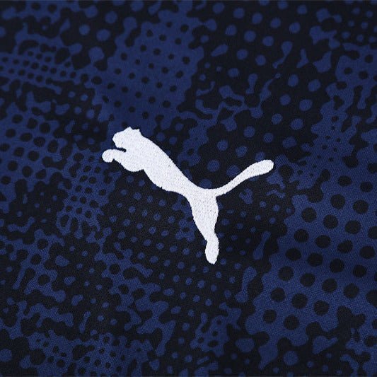 25/26 Marseille Training Navy Blue Tracksuit from FootballPrestige.com - Premium Football Kits
