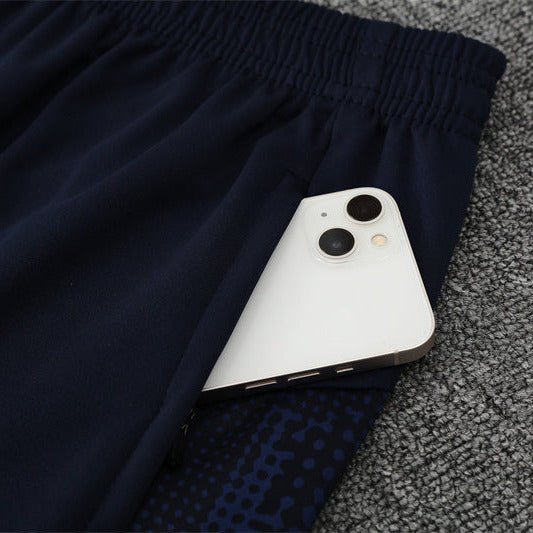 25/26 Marseille Training Navy Blue Tracksuit from FootballPrestige.com - Premium Football Kits